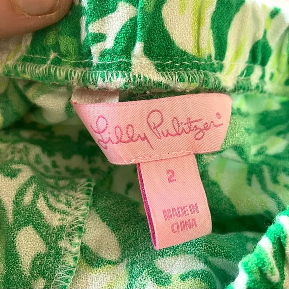 Lilly Pulitzer Ramona Skort‎ Size 2 Mini Skirt Toucan Green Coca Loca Tropical - Picture 5 of 8
